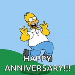 Homer Simpson 5 Year Work Anniversary GIF