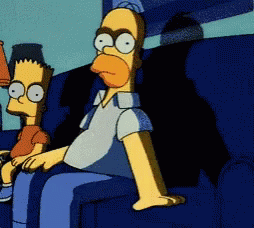 Homer Simpson And Bart Simpson Sit On A Couch GIF