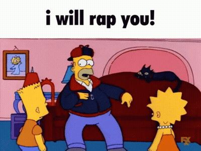 Homer Simpson And Lisa Simpson Saying I Will Rap You GIF