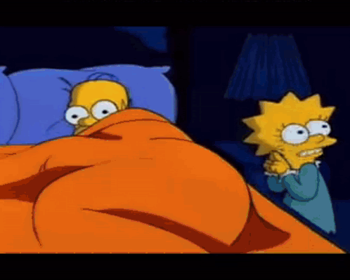 Homer Simpson And Maggie Simpson Are In Bed Together GIF