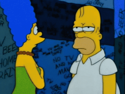 Homer Simpson And Marge Simpson Talking GIF