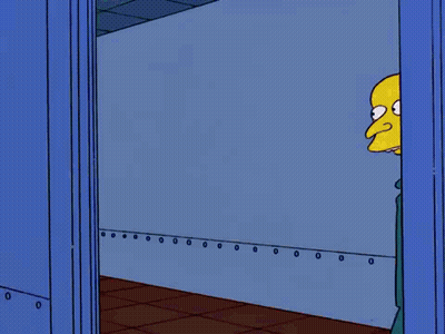 Homer Simpson And Mr. Simpson Cover For Me GIF