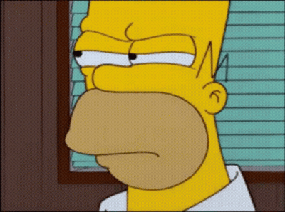 Homer Simpson Angry Face Looking Out Window GIF