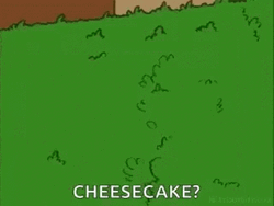 Homer Simpson Appearing In Bushes Cheesecake GIF