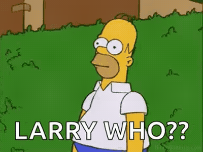 Homer Simpson Asking Larry Who GIF