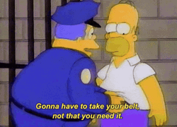 Homer Simpson Belt Removed The Simpsons GIF