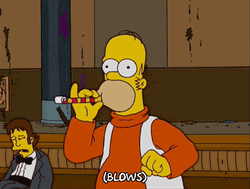 Homer Simpson Blowing GIF