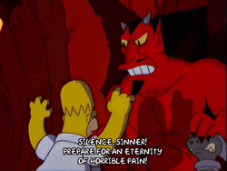 Homer Simpson Burning In Hell GIF