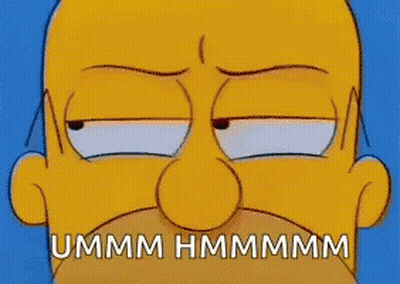Homer Simpson Close Up Ummm Hmmmmm GIF