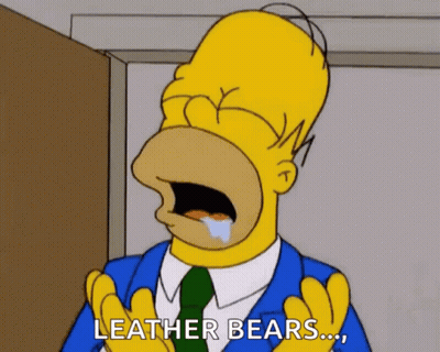 Homer Simpson Crying Says Leather Bears GIF