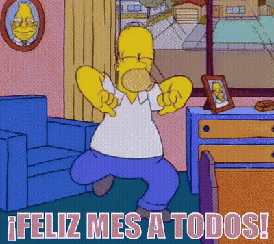 Homer Simpson Dancing Feliz Mes A Todos GIF