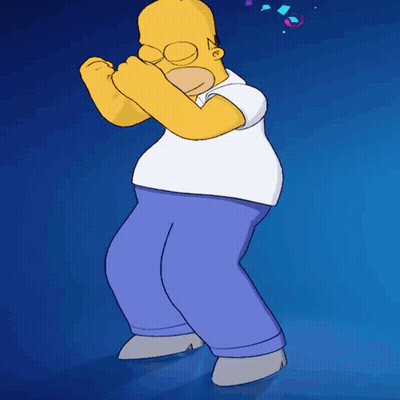 Homer Simpson Dancing With Eyes Closed GIF