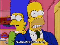 Homer Simpson Deep Breathing GIF