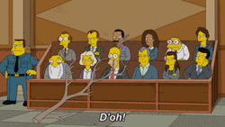 Homer Simpson Doh As A Judge With A Tree GIF