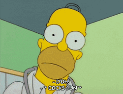 Homer Simpson Doh Cocks The Gun GIF