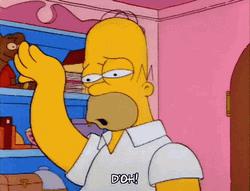 Homer Simpson Doh Face Palm Reaction GIF
