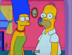 Homer Simpson Doh In Front Of Marge Simpson GIF