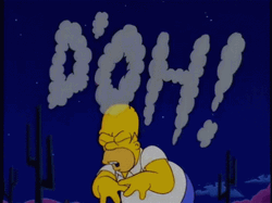 Homer Simpson Doh Smoke Forming Doh GIF