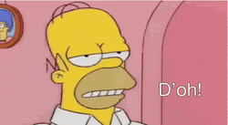 Homer Simpson Doh Trouble Reaction GIF