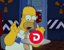  Homer Simpson Donut Excited Fingers Digital Note GIF