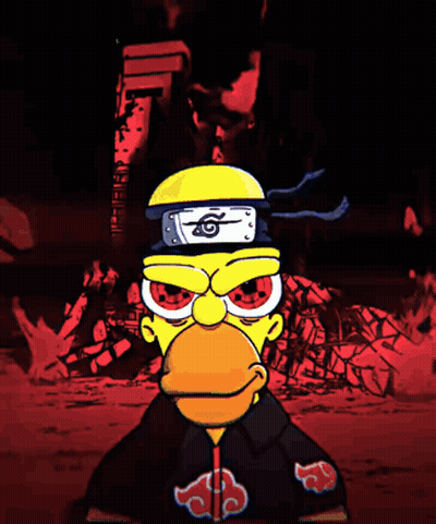 Homer Simpson Dressed As Naruto GIF