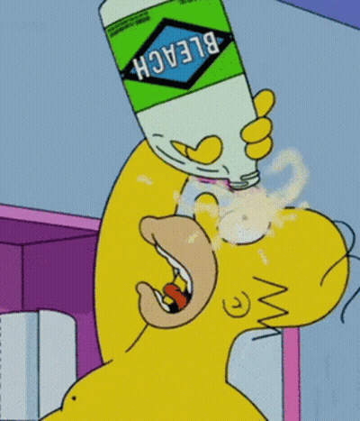 Homer Simpson Drinking Bleach GIF