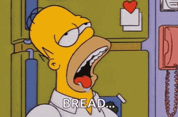 Homer Simpson Drooling Bread GIF