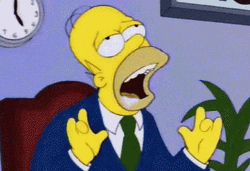 Homer Simpson Drooling Counting Finger GIF