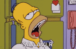 Homer Simpson Drooling Saliva GIF