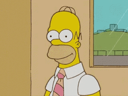 Homer Simpson Drooling Showing Tongue  GIF