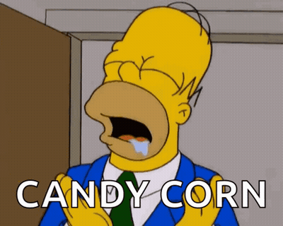 Homer Simpson Eating Candy Corn And Crying GIF