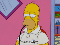 Homer Simpson Electrocuted In His Eye GIF