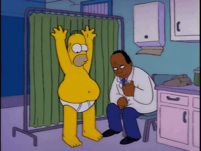 Homer Simpson Examined By Doctor GIF