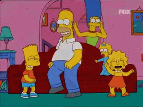 Homer Simpson Family Dancing GIF
