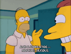 Homer Simpson Feet Hurt Broken Toe GIF
