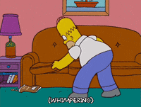Homer Simpson Frantically Searching GIF