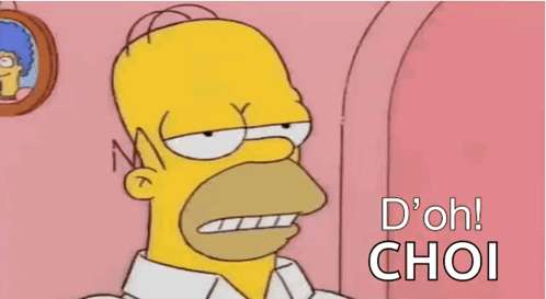 Homer Simpson From The Simpsons Is Crying And Saying D ' Oh ! Choi . GIF