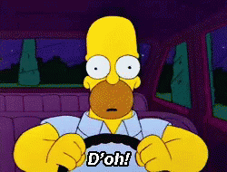Homer Simpson From The Simpsons Is Driving A Car And Says D' Oh GIF