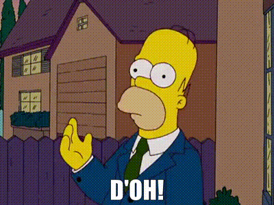 Homer Simpson From The Simpsons Is Giving The Middle Finger And Says D' Oh GIF