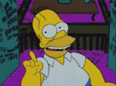 Homer Simpson From The Simpsons Is Pointing Up GIF