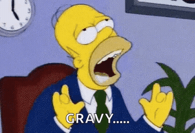 Homer Simpson From The Simpsons Is Sitting In A Chair With His Mouth Open And Yelling . GIF