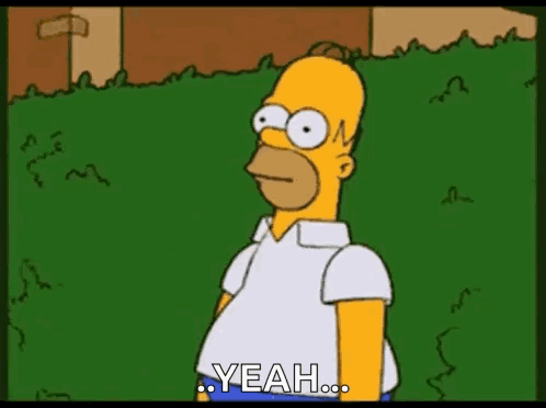 Homer Simpson From The Simpsons Is Standing In A Grassy Field And Saying Yeah . GIF