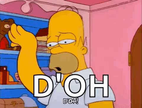 Homer Simpson From The Simpsons Is Standing In Front Of A Shelf With Stuffed Animals And Says D ' Oh . GIF