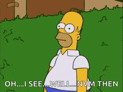 Homer Simpson From The Simpsons Is Standing In The Grass And Saying `` Oh ... I See ... Well ... Nvm Then '' GIF