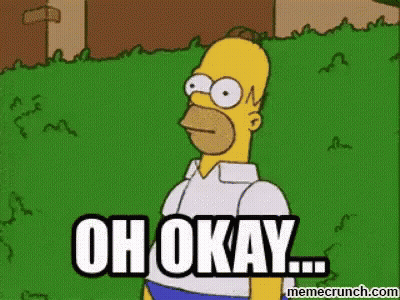 Homer Simpson From The Simpsons Is Standing In The Grass With The Words `` Oh Okay '' . GIF