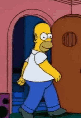 Homer Simpson Walking Through Door GIF