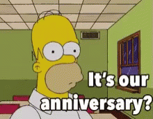 Homer Simpson Funny Happy Anniversary Forgotten GIF