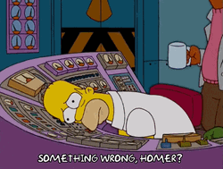 Homer Simpson Head Down With Frown Face GIF