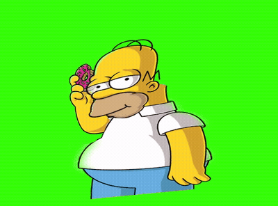 Homer Simpson Holding Pink Donut GIF