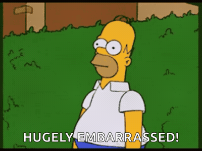 Homer Simpson Hugely Embarrassed GIF
